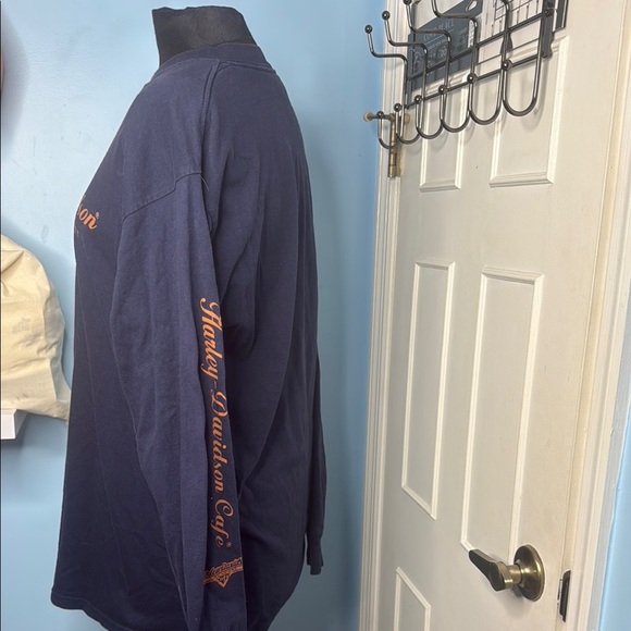 Harley-Davidson Dark Blue Long Sleeve las Vegas cafe logo. Size L - Picture 3 of 8